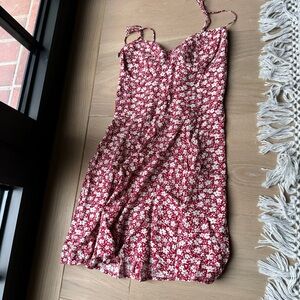 Reformation Red Floral Mini Dress